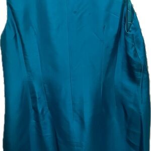 Maggie London silk, sleeveless dress. Teal blue. 22 PW